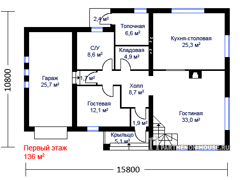 1 этаж Проект дома ЯГ 202-80